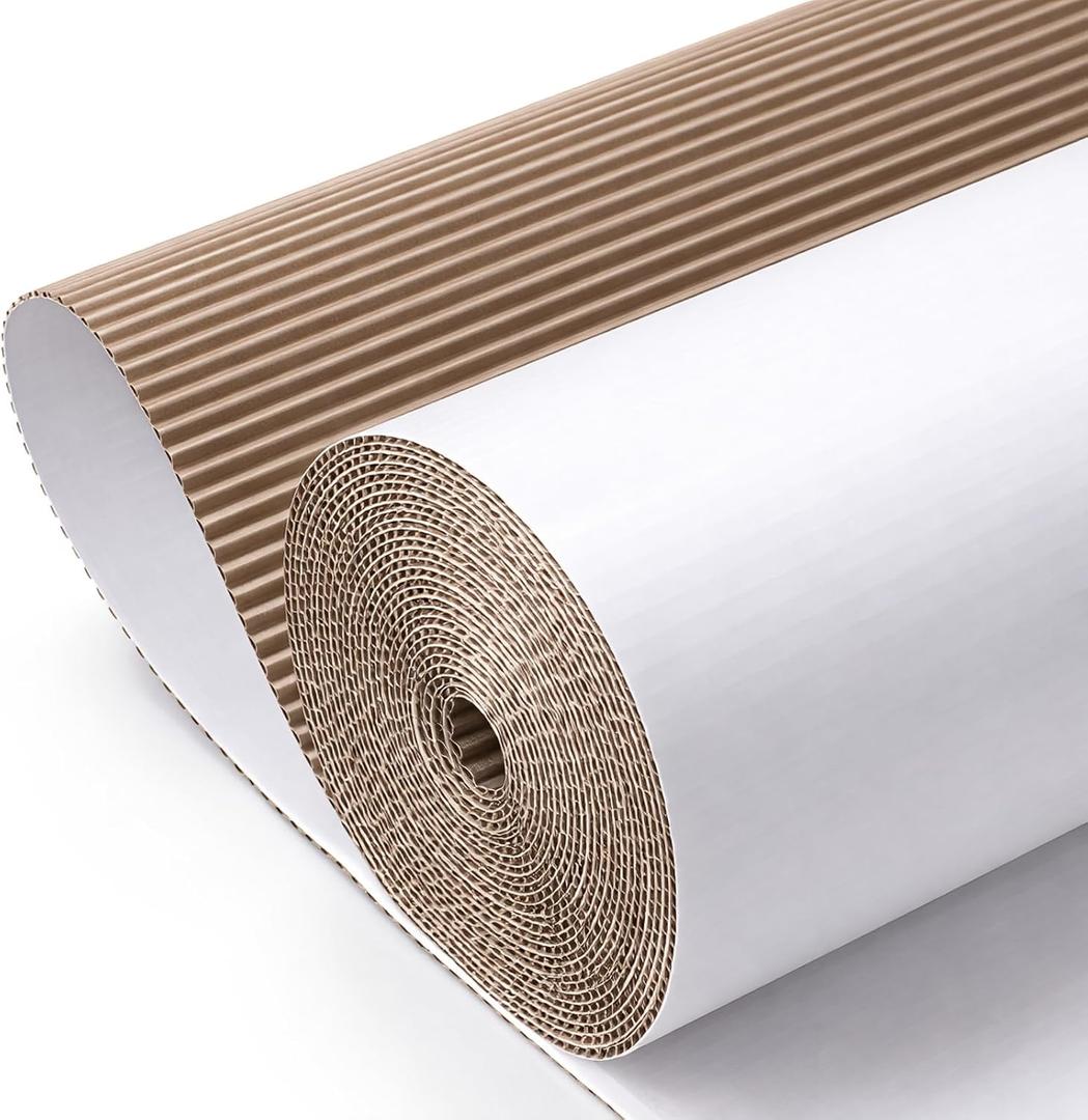 MotiMind Corrugated Cardboard Roll, 24 x 400 Inch Single Face Cushioned