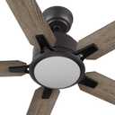 Smart Low Profile Ceiling Fan with Lights, DC 10 Speeds Smart Ceiling Fan with Remote, 3 Light Colors Dimmable Flush Mount, Compatible with Alexa, Siri & Google Home, 52 inches, Light Wood