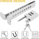 Car Brake Pedal Lock, Stainless Steel Anti Theft Car Device with 3 Keys, Adjustable 9 Hole Car Security Lock for Truck/Auto/SUV/Van