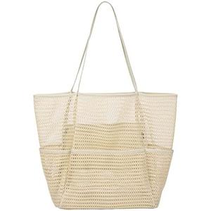 Tainehs Beach Bag - Mesh Tote Bag Beach Vacation Clothes for Women Pool Bag for Travel Pool Family Cruise Essentials 2026