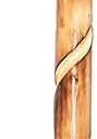 Big Ball Head Twisted Style Wooden Walking Stick for Hiking with Compass (Nature Color, 48 Inches, One Piece)