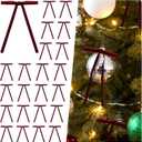 30 Pcs Burgundy Velvet Bows for Christmas Tree, 5 x 7 Inch Vintage Christmas Bows Ornaments for Wreaths, Gifts, and Xmas Holiday Outdoor Home Dcor