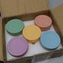 RowinsyDD 5 Pack Glass Baby Food Storage Containers, 4 oz Leakproof Baby Food Jars with Lids, Small Glass Food Containers for Infant Baby, Freezer & Microwave Safe, BPA Free