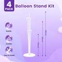 JOYYPOP 4 Sets Balloon Stand Kit For Table, Balloon Sticks with Base Birthday Graduation Party Decorations Wedding