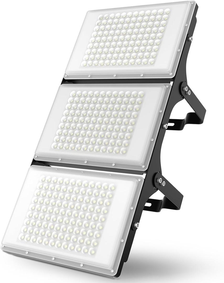 600W LED Flood Light, 60000LM Super Bright Outdoor Security Lights with Wider Lighting Angle, 6000K Daylight White, IP66 WaterproofSuitable for All Outdoor venues