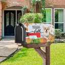 Hello Fall Corgi Dog Pumpkin Mailbox Cover Magnetic Standard Size 21x18 Inch Autumn Decorative Post Letter Box Wrap Decor Garden Yard Decoration