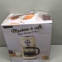 Nostalgia Classic Retro 10 Cup Coffee Maker - One-Touch Drip Brew, Reusable Filter - Anti-Drip, Auto Shutoff, & Time Display - Dishwasher Safe 50 oz Carafe - Cream