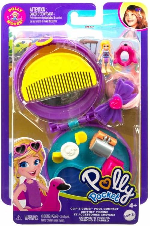 Mattel Pool Clip and Comb Polly Pocket Compact