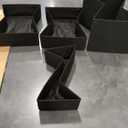 Furologee 60" Black Computer Desk with 4 Drawers and Printer Space, Gaming Desk with LED Lights and USB Power Outlets, Home Office Desk with Fabric File Cabinet,Study Work Table with Shelf for Bedroom