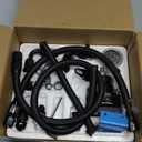 EFI Fuel Pressure Regulator Kit with Bypass Return 0-100psi Pressure Gauge AN6-6AN Fuel Line Hose Fitting Connectors Kit Adjustable Universal Aluminum (black)