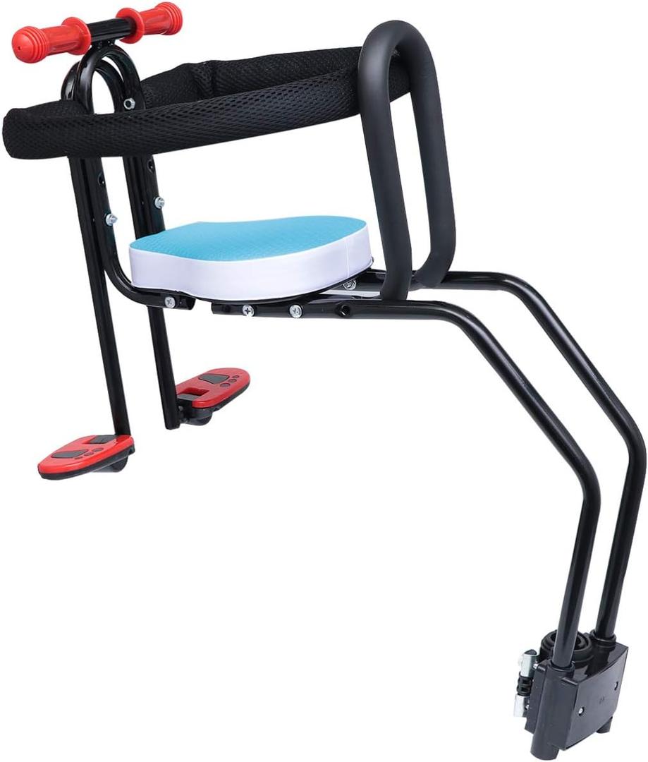 Kisangel Seat Blue Bicycle Seat for Boys Front Mounted Bike Seat for Mountain Biking Sturdy and Easy to Install