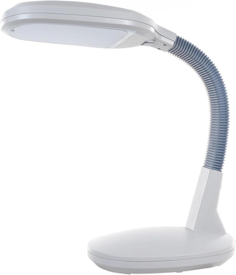 LED Desk Lamp - Sunlight Lamp with Adjustable Gooseneck Arm - Home and Office Desk Lamps Great for Reading and Crafting by Lavish Home (White) (26")