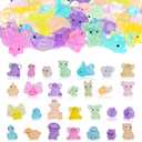 50 Pcs Luminous Mini Resin Animals Bulk - Assorted Tiny Luminous Figurines for Fairy Gardens, Aquarium, DIY Crafts & Party Decorations