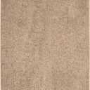 Garland Rug Basic Plush 6' x 8' Beige/Tan Area Rug - Soft & Stylish, Perfect for Living Rooms, Bedrooms & High-Traffic Areas