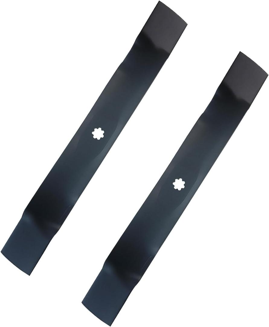 2PCS 3-N-1 Blades Fit for 42 inch Lawn Mower Blades Compatible with John Deere 102 125 135 D100 D105 D120 D130 LA100 LA105 LA110 Tractor Replace OE GX22151 GY20850 50-3231 AM137333 AM137328