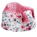 Seat Cover Compatible with Bumbo Seat and Nuby Seat, Floor Seat Cover for Boys and Girls, Removable Breathable Baby Seat Cover, New Designed, Anti-Slip, Seat Not Included, Red Flower