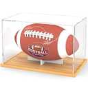 Premium Clear Acrylic Football Display Case - Full Size, UV Protected for Autographed Footballs, Collectibles, Action Figures and Models