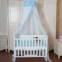 Joylife Baby Netting Baby Toddler Bed Crib Dome Canopy Netting (Blue)