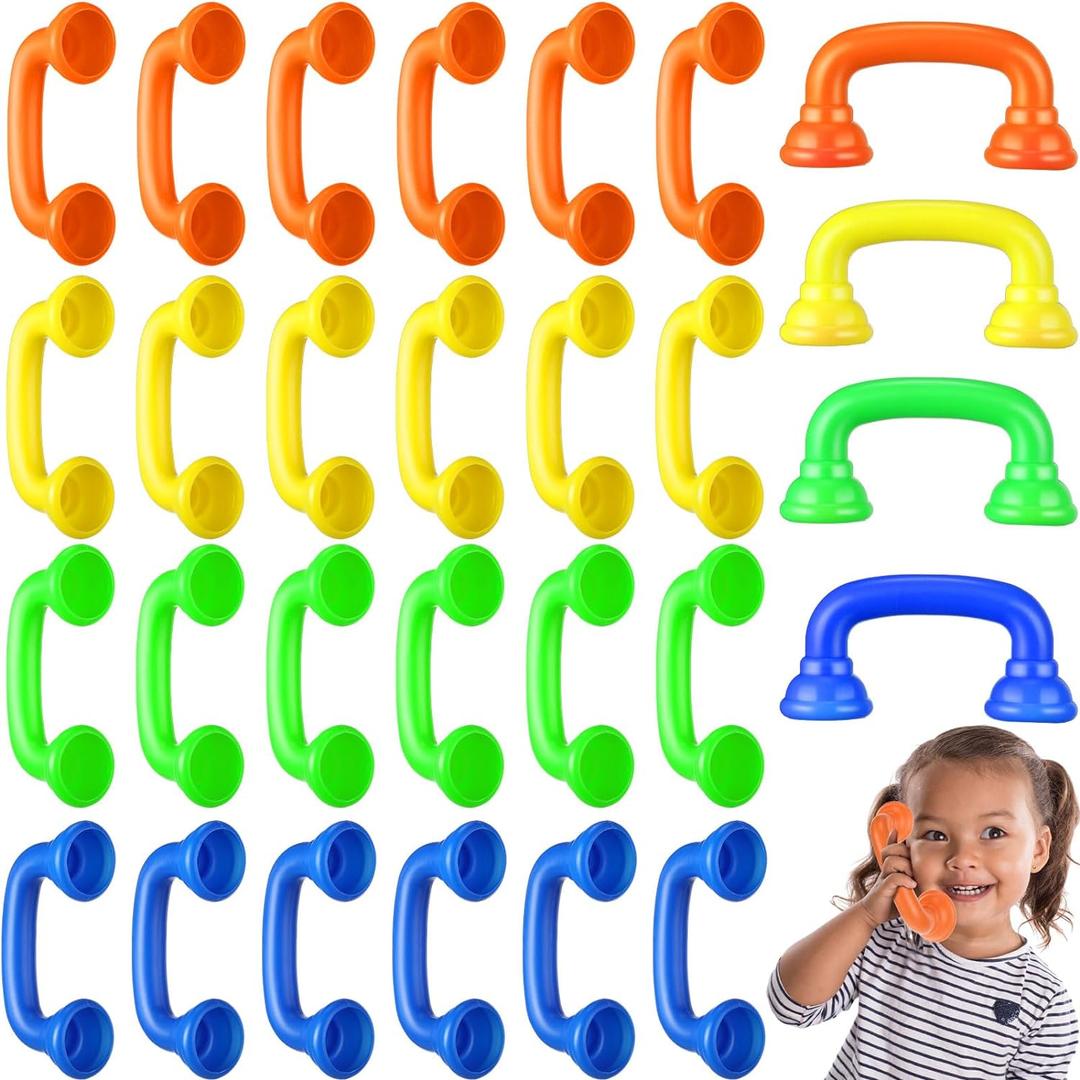 Shappy Bulk Reading Phones for Classroom Auditory Feedback Phone Manipulatives for Preschool Children Accelerates Reading Fluency and Pronunciation Toy Tool Supplies(24 Pcs)
