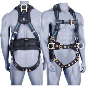 Fall Protection Full Body Safety Harness,Roofing Harness with Support Belt for Construction(XS/S)