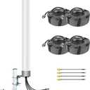 5G 4G 4x4 MIMO External Wide-Band Antenna Kit Outdoor High Gain Omni Directional Antenna with 32ft Cable for Cellular Hotspot Router Gateway Compatible with Verizon, AT&T T-Mobile Home Internet