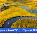 Westinghouse Edgeless Roku TV - 43 Inch Smart Television, 4K LED UHD w/HDR 10, Wi-Fi & Mobile App Connectivity, Flat Screen Compatible w/Apple AirPlay, Alexa, & Google Assistant