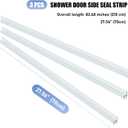 3PCS Shower Door Side Seal Strip for 3/8 Inch Glass - 27.56 Inches Long x 3, 3 Sections Segmented Shower Installation Kit, Frameless Glass Door Seal Strip