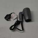 Conair Travel Hair Dryer with Dual Voltage, 1875W Compact Blow Dryer with Folding Handle, Gray