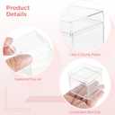 Joyibay 100 PCS Clear Acrylic Storage Boxes with Lids, 222 in Mini Square Transparent Display Cases, Stackable Small Containers for Wedding Favors, Jewelry Sorting, Crafts, Candy Packaging