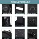 LIWAG Laptop Backpack, Black, 55L Capacity, TSA Friendly, USB Charging Port, Anti-Theft, Night Light Reflective, Comfy & Durable, Suitable for Travel