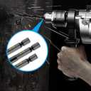 2 x 5-Piece 1/2 Masonry Drill Bits for Concrete Tiles Stone, 1/2 Inch Carbide Drill Bit Set for Glass Ceramic Brick Soft Metal Plastic and Wood, Hex Shank Drill Bit Set Diameter 12mm, Black