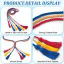 2 x 6 Pack Graduation Cords, Graduation Honor Cords Braided Tassels Cord for 2026, 68” Long Polyester Yarn Honor Ropes for 2026 Grad Decorations, Party Ceremonies