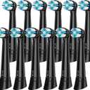 iO 12 PCS Replacement Heads Compatible with Oral B iO 2 3 4 5 6 7 8 9 10 Deep Clean Series Electric Toothbrush, Brush Heads with Medium-Hard Bristles Compatible with Oral B IO (Black)