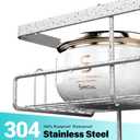 Aitatty Over the Door Hanging Shower Caddy: Rustproof Hanging Organizer over the Door - No Drilling Bathroom Rack for Inside Shower Chrome