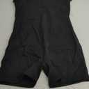 QINSEN Women's Short Sleeve Bodycon Romper Stretchy Square Neck Sexy Unitard Jumpsuit (Large, Black)