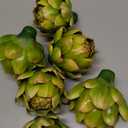 Timgle 6 Pcs Green Artificial Artichokes Fake Vegetables and Fruits for Summer Kitchen Wedding Bowl and Vase Decorations (Large)