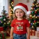 Boys Girls Christmas Shirt Kids Christmas Tree T-Shirts Funny Toddler Xmas Holiday Short Sleeve Tees 2025 (3-10 Years) (Red)