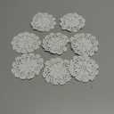 uxcell Fabric Coasters, 8pcs 4" - Cotton Woven Crochet Doilies, Lace Embroidery Cup Mat with Floral Pattern for Wedding Party Decoration (White)