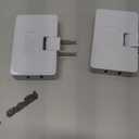 3 Way Flat Wall Outlet Extender,2 Prong180 Degree Portable Swivel Flat Wall Plug Adapter,Ultra Thin Folding Electrical Outlet Splitter,Easy to Carry,Type A,White,Pack of 2