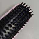 Asixxsix Portable Hair Straightener Brush, 2 in 1 Cordless Curling Straightening Brush with LCD Display, 3 Temperature Settings, 20s Fast Heating, Straightening Comb for Women (Purple)