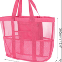 sourcing map Mesh Beach Tote Bag, Upgraded Beach Towel Bags, Waterproof Pool Bag for Beach Vacation and Travel Daily L 2 Pack