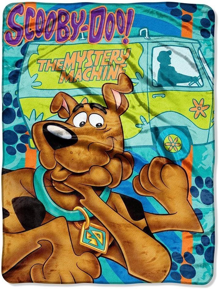Northwest Scooby Doo Micro Raschel Throw Blanket, 46" x 60", Whole Gang