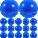Wakauto 50pcs Raffle Bingo Balls, 4cm Plastic Hollow Lotto Balls Round Vending Machine Capsules Drawing Balls Game Props for Kids Prizes Party (Blue)
