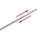 Towel Bar, Adjustable 14.4inch - 25.2inch, Self Adhesive & Wall Mounted for Bathroom Kitchen Hand Towel Rack Holder Cloths Hanger SUS 304 Stainless Steel Organizer Single Bar Nickel Brushed