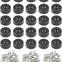 100 Pieces Rubber Feet for Cutting Board - Soft Cutting Board Feet Non Slip with 304 Stainless Steel Screws, Non Marking Small Rubber Feeteet for Furniture, Electronics Cabinet Feet (1" W x 0.33" H)