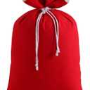 DYSHAYEN Santa Sack Christmas Gift Bag 19.7 X 27.6 Inch Large Canvas Christmas Santa Claus Bag for Xmas Party Supplies Favors (Red)