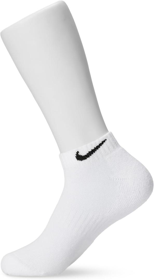 Nike unisex-adult Everyday Cushioned Training Socks (6 Pairs) (Medium, White/Black)