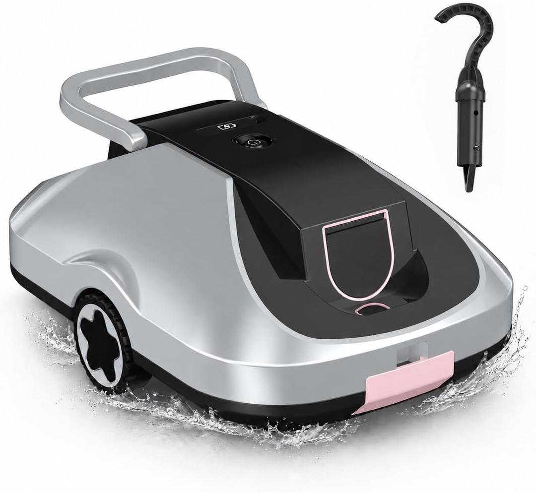 200mins Runtime Automatic Pool Vacuum Robot for Leaves & Dirt