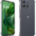 for Motorola Moto G Power 2025 Case, Clear Soft TPU Anti-Yellowing, Wireless Charging Compatible, 4 Corners Airbag Ultra Slim Shockproof Protection Phone Cover for Moto G Power 5G 2025 (Clear)