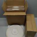 AmorArc Ceramic Dinnerware Sets, Handmade Reactive Glaze Stoneware Plates and Bowls Sets,Highly Chip and Crack Resistant | Dishwasher & Microwave Safe Dishes Set, Service for 4 (12pc) (Vanilla White)